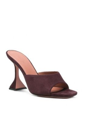 AMINA MUADDI Lupita Suede Heels - Brown