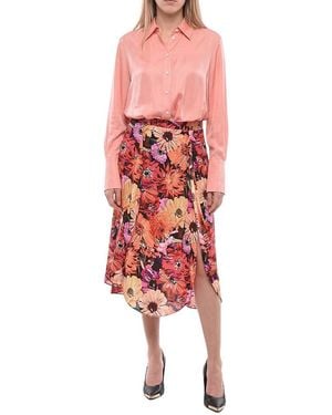 Stella McCartney Floral Midi Skirt - Red