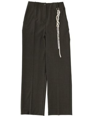 Circus Hotel Straight Flat Front Pants - Gray
