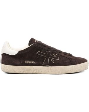 Premiata Logo Stevend Sneakers - Brown