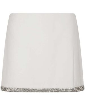 Alice & Olivia Embellished Mini Skirt - White