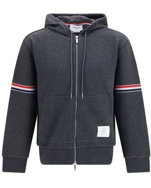Thom Browne Stripes Hoodie - Blue