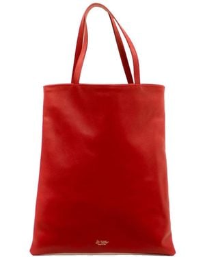 LA ROSE Logo Tote Bag - Red