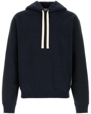 Jil Sander Midnight Solid Hoodie - Blue