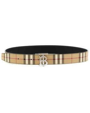 Burberry Checks Reversible Belt - White