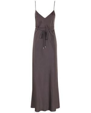 Antonelli V-Neck Midi Dress - Purple