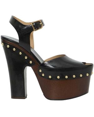 Chloé Studded Meret Heels - Black