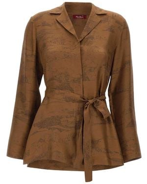 Max Mara Regular Printed Shirt - Brown