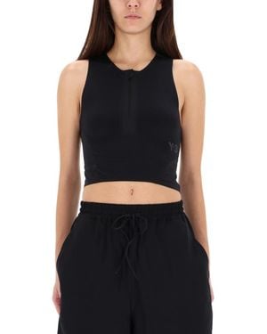 Y-3 Solid Round Neck Top - Black