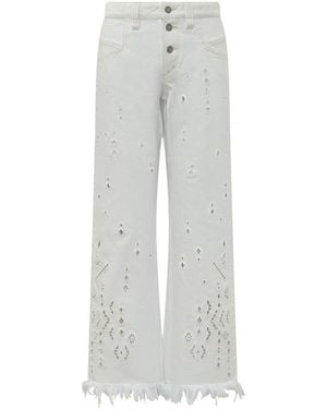 Isabel Marant Straight Flat Front Pants - Gray