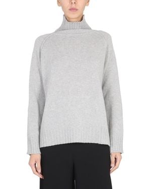 Stefano Mortari Solid Turtle Neck Sweater - Gray