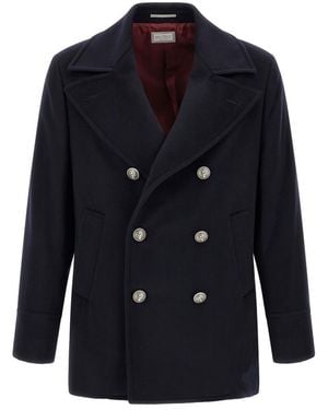 Brunello Cucinelli Double Breasted Blazer - Blue
