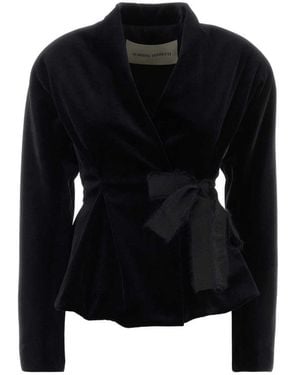 Alberta Ferretti Velvet Blazer With Tailored Fit - Black