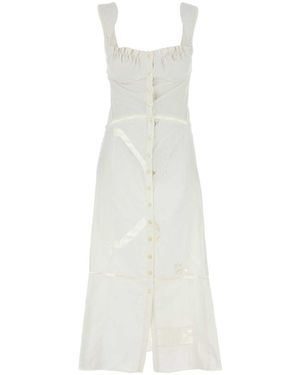 Marine Serre Cotton Dress - White