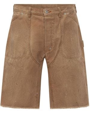 GALLERY DEPT. Distressed Bermuda Shorts - Brown