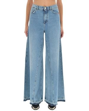 AMISH Loose High Rise Jeans - Blue