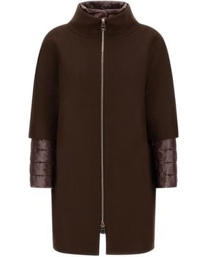 Herno Mock Collar Trench Coat - Brown