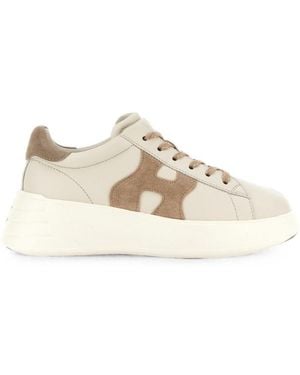 Hogan Off Color Block Sneakers - Natural