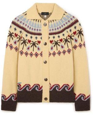 Alanui Graphic Shawl Neck Cardigan - Natural