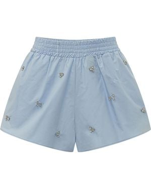 A PAPER KID Embellished Shorts - Blue
