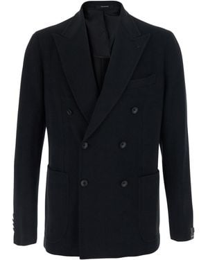 Tagliatore Peaked Lapel Blazer - Blue