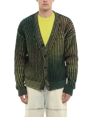 DIESEL V Neck Cardigan - Green