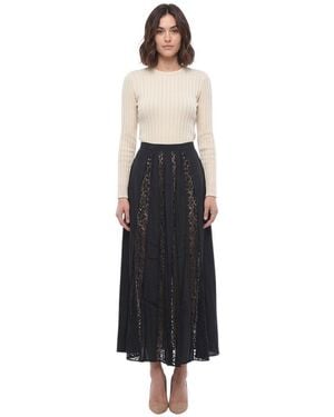 Stella McCartney Lace Calf Length Skirt - Black