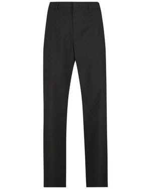 Gucci Tailored Flat Front Trousers - Black