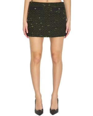 Gucci Textured Above Knee Skirt - Green