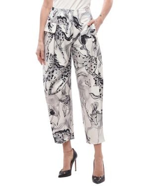 Stella McCartney Straight Pleated Pants - Gray