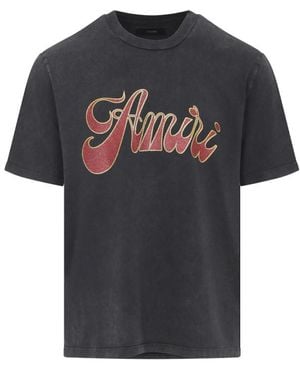 Amiri Crewneck Logo T-Shirt - Black