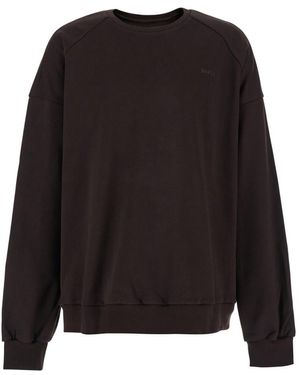 Juun.J Dark Over Fit Graphic Sweatshirts - Black