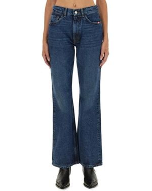 AMISH Flared High Rise Jeans - Blue