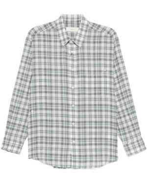 DUNST Regular Checks Shirt - White