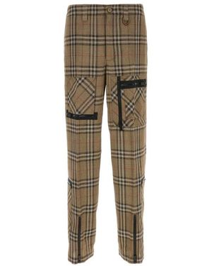 Burberry Embroidered Viscose Blend Cargo Pant - Natural