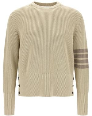Thom Browne '4Bar' Sweater - Natural