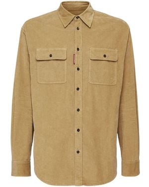 DSquared² Regular Corduroy Shirt - Natural