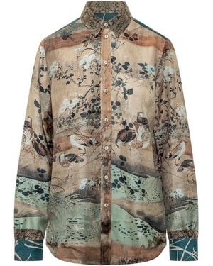 Pierre Louis Mascia Printed Shirt - Grey