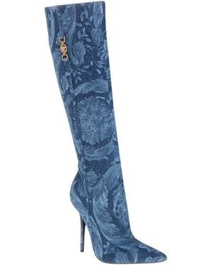 Versace Jacquard Boots - Blue