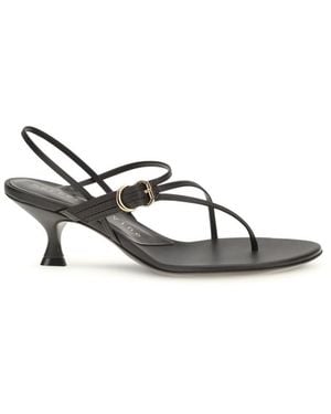 Herbert Levine Open-Toe Heels - White