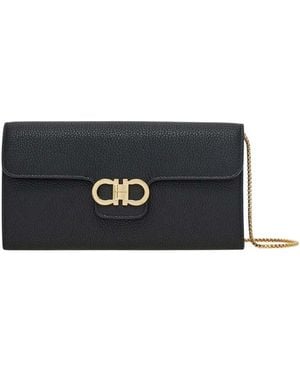 Ferragamo Gancini Clutch - Black