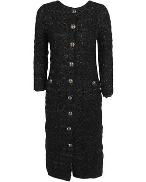 Balenciaga Textured Midi Dress - Black