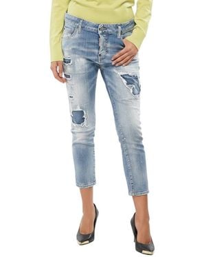 DSquared² Skinny Mid Rise Jeans - Blue