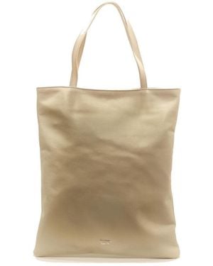 LA ROSE Ivory Leather Tote - Natural