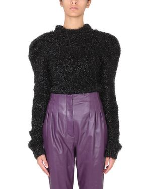 Alberta Ferretti Knitted Crew Neck Sweater - Black