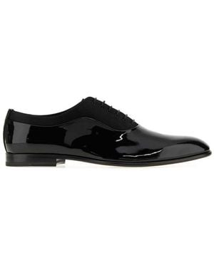 Dolce & Gabbana Leather Lace Ups Shoes - Black
