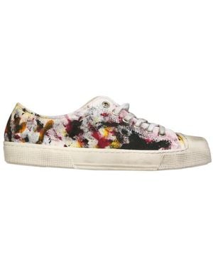 METAL GIENCHI Multi Color Lace Up Sneakers - White