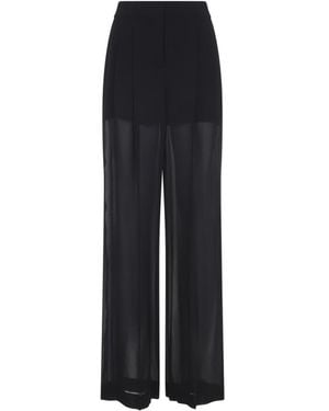 Alberta Ferretti Relaxed Flat Front Pants - Black