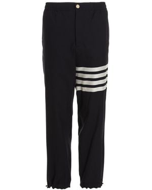 Thom Browne Wool Stripes Sweatpants - Black