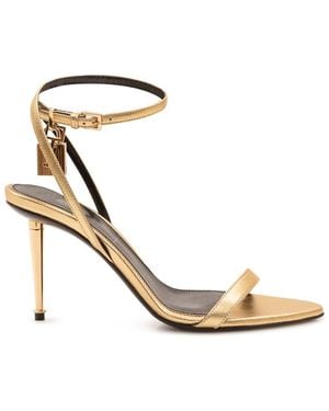 Tom Ford Ankle-Strap Heels - Metallic